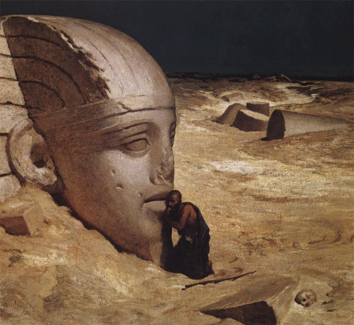 Elihu Vedder The Questioner of the Sphinx France oil painting art